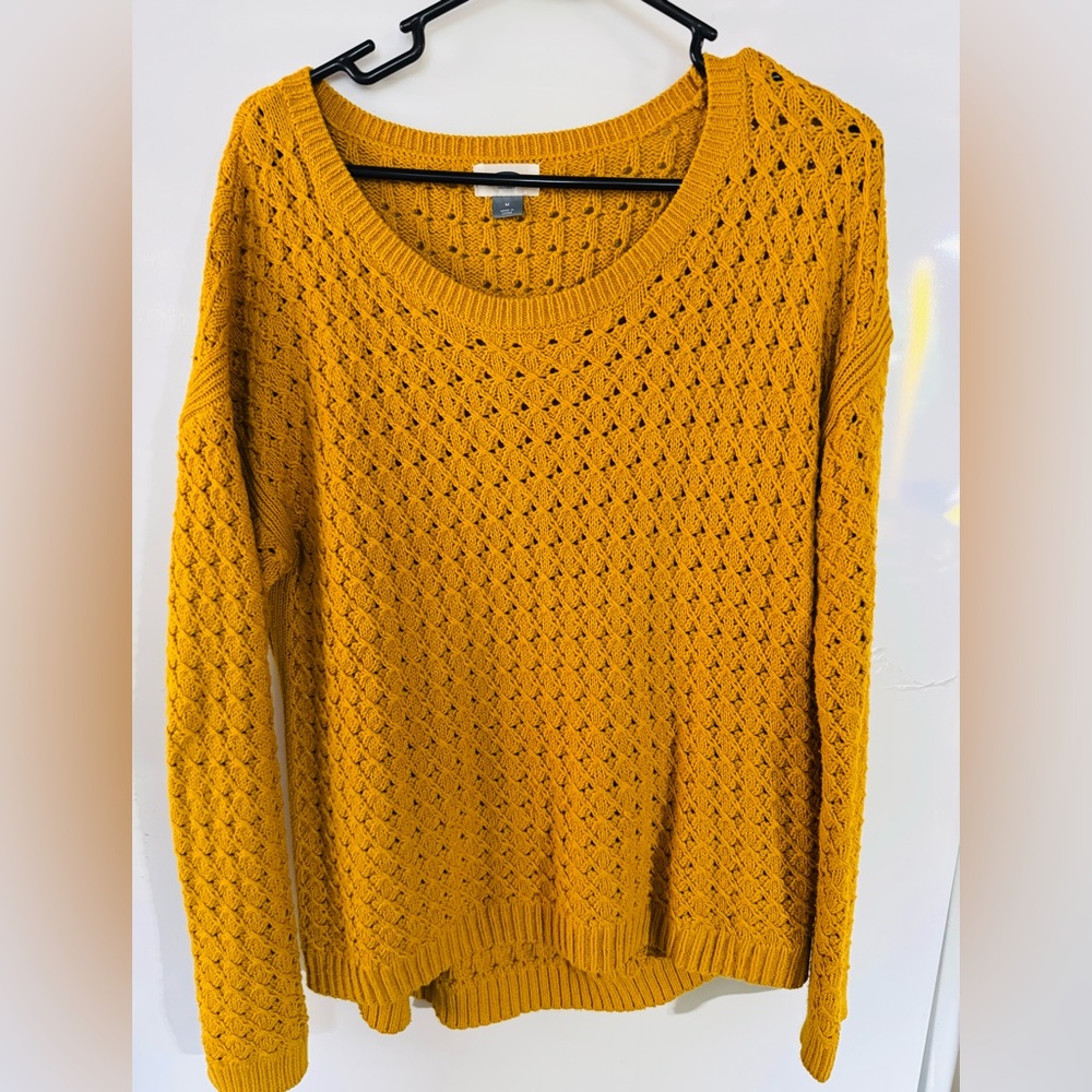 Old Navy Mustard Yellow Crew Neck Sweater
